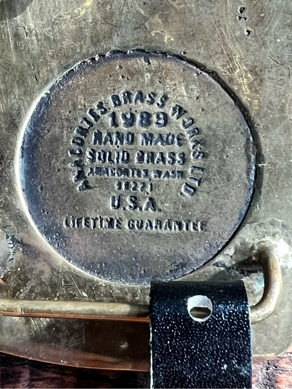 Ponderay Papermill Project Commemorative Brass Belt Buckle - Brass